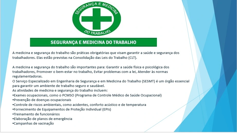 Segurança e Medicina do Trabalho